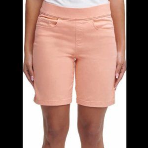 DKNY Jeans Bermuda Shorts Stretch Summer Salmon Pink / Orange Slim Fit Casual